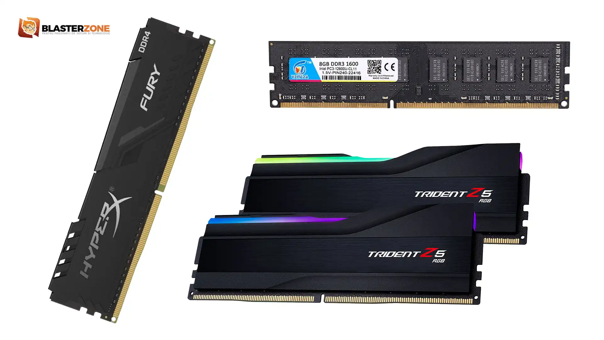 Placute de memorie RAM - DDR3, DDR4, DDR5
